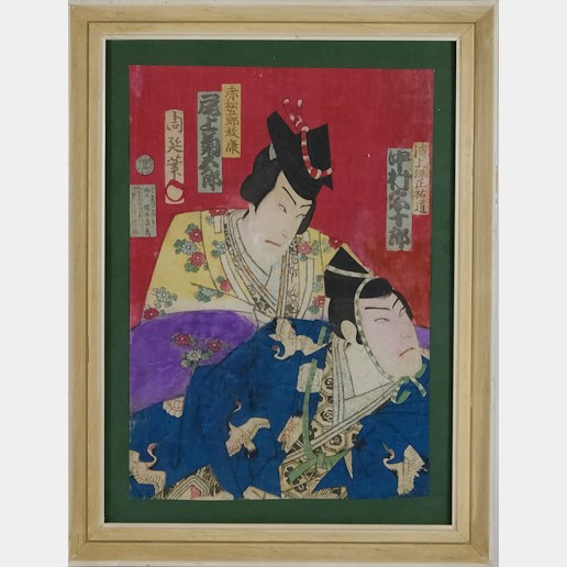 Tozokuni Kunisada - Samurajové a Kimono