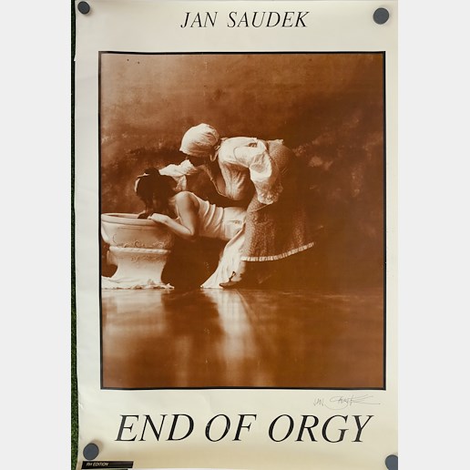 Jan Saudek - End of Orgy, autorsky signováno