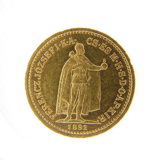 .. - Rakousko Uhersko zlatá 10 Koruna 1892 K.B. uherská, zlato 900/1000, hrubá hmotnost 3,387g.