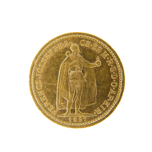 .. - Rakousko Uhersko zlatá 10 Koruna 1897 K.B. uherská, zlato 900/1000, hrubá hmotnost 3,387g.