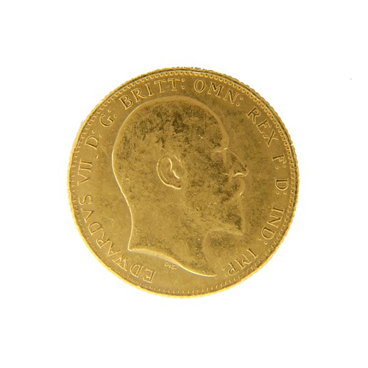 .. - Velká Británie zlatý Sovereign EDWARD VII. 1904, zlato 916,7/1000, hrubá hmotnost 7,99g.