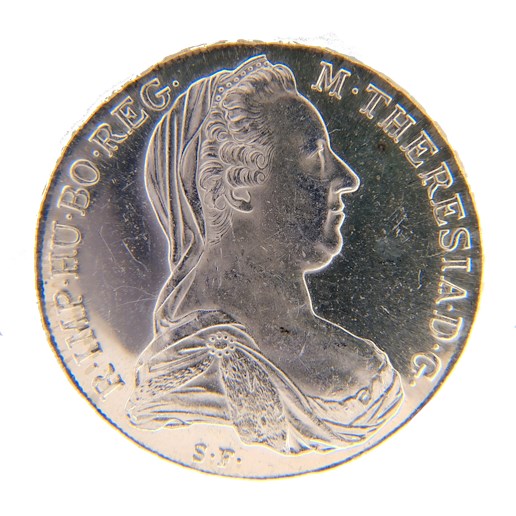 .. - Rakousko Uhersko stříbrný Tolar Marie Terezie 1780 SF obchodní tolar pokračující ražba, stříbro 833/1000, hrubá hmotnost 28,07g.