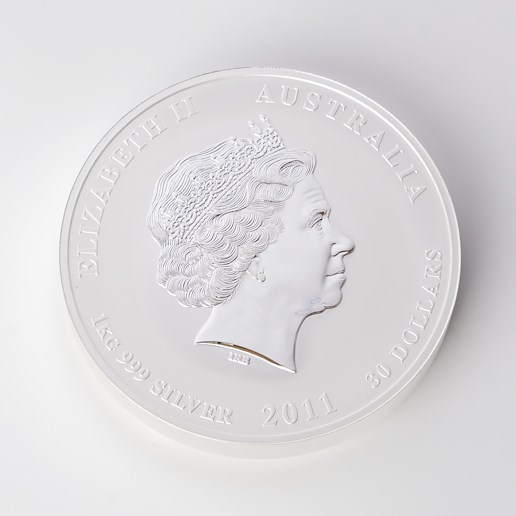 .. - Stříbrná 1 kilová mince rok KRÁLÍKA 2011 Austrálie Alžběta II., stříbro 999/1000, hmotnost hrubá 1000g.