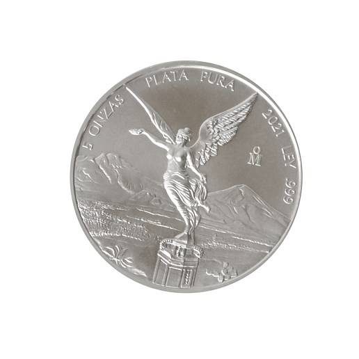 .. - Mexiko 5 uncová mince Čisté stříbro Spojené státy Mexické se znaky jednotlivých států, stříbro 999/1000, hrubá hmotnost 155,5g.