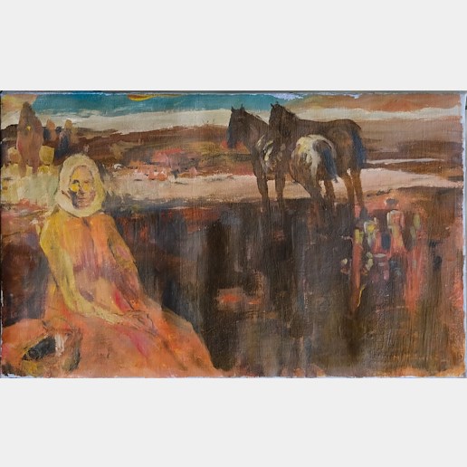 Mária Medvecká - Žena s koňmi