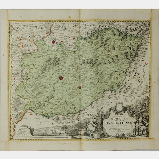 Johann Christoph Mueller - Mapa Uherskohradišťského kraje
