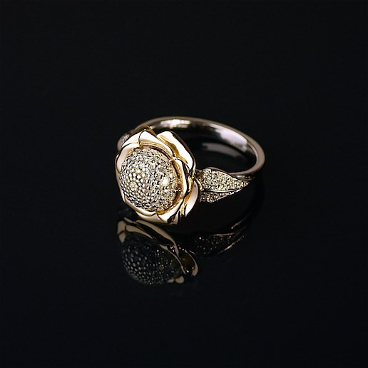 Anton Schwartz - Uniqve picse prsten CAMILLE osazený 93 ks diamanty a celkové váze 0,84 ct G/VS, zlato 585/1000 hrubá hmotnost 8,05 g