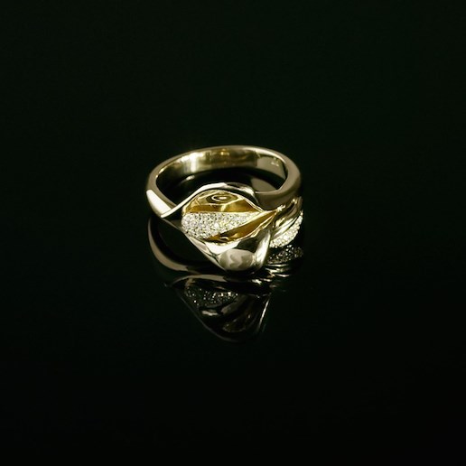 Anton Schwartz - Uniqve picse prsten CALA osazený 33 diamanty o celkové váze  0,27 ct G/VS, zlato 585/1000 hrubá hmotnost 6 g