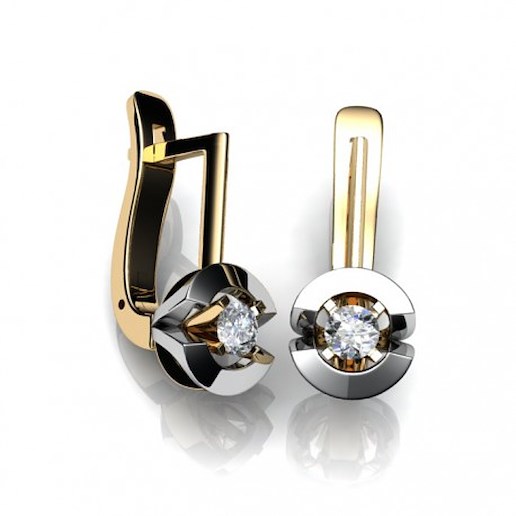 Anton Schwartz - Diamantové naušnice osazené diamanty 2x 0,30 ct I/VS1 certifikáty GIA 6265676917 a GIA 7266662313, zlato 585/1000, celková hrubá hmotnost 7,2 g