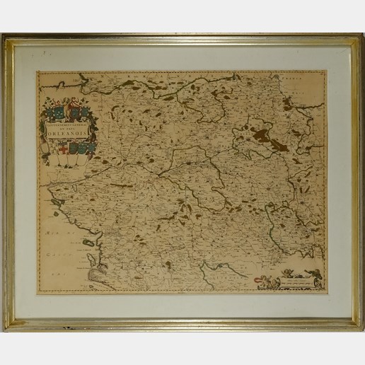 autor neznámý - Mapa Orleáns, 18.století, ručně kolorováno