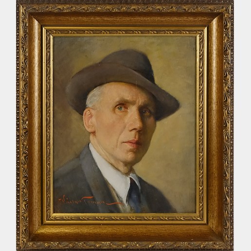 Václav Toman - Portrét muže v klobouku