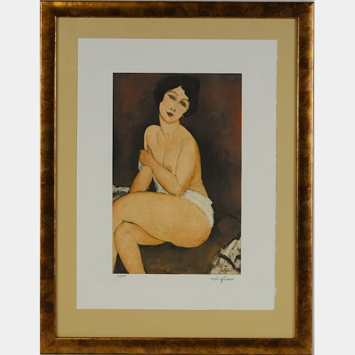 Amedeo Modigliani - Nu assis sur un divan