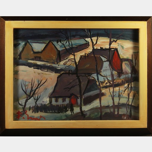 František Emler - Vesnice v zimě
