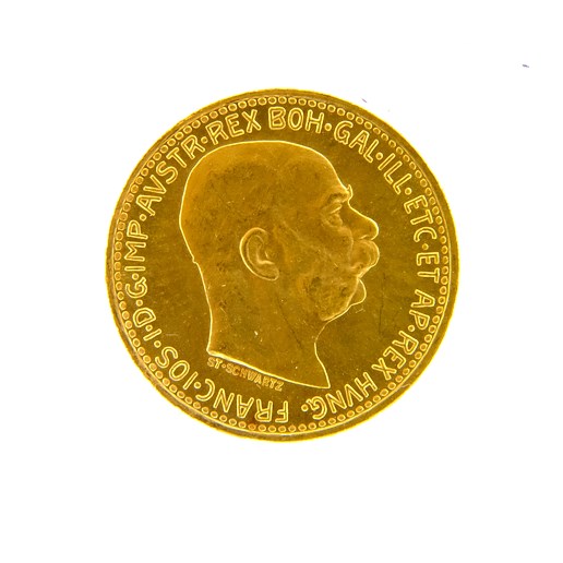 .. - Rakousko Uhersko zlatá 10 Koruna 1912 pokračující ražba ve Vídni, zlato 900/1000, hrubá hmotnost 3,387g