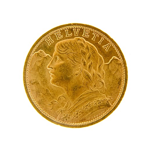 .. - Švýcarsko zlatý 20 frank VRENELI 1935 LB, zlato 900/1000, hrubá hmotnost 6,5g