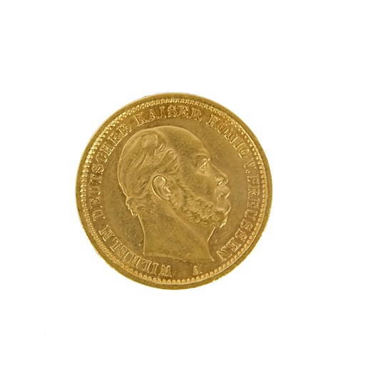 .. - Zlatá 20 Marka 1875 A císař Vilém, zlato 900/1000, hmotnost hrubá 7,965g