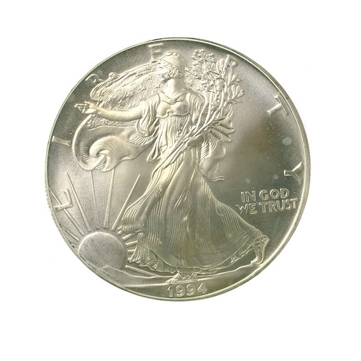 .. - Stříbrný USA LIBERTY 1USD. 1994 1 oz, stříbro 999/1000, hrubá hmotnost 31,1 g