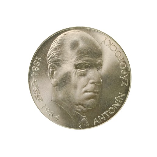 .. - Pamětní stříbrná mince vydaná ke 100 výročí narození Antonína Zápotockého 1984 100 Kčs, stříbro 500/1000, hrubá hmotnost 9 g