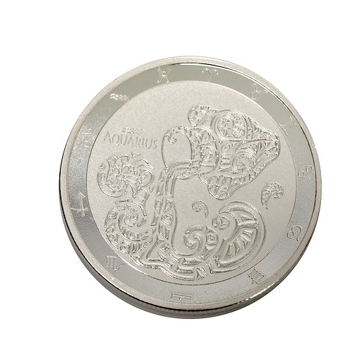 .. - Znamení zvěrokruhu stříbrná mince Tokelau 2022 znamení VODNÁŘ, stříbro 999/1000, hrubá hmotnost 31,1 g