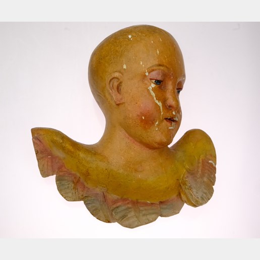Střední Evropa 19. stol. (?) - Okřídlená hlava anděla