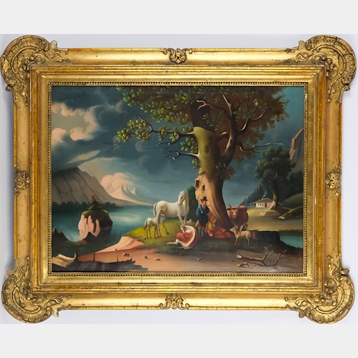 Středoevropský malíř kolem roku 1850 - Siesta pod stromem
