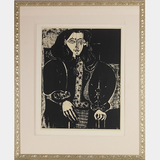 Pablo Picasso - Buste blanc sur noir