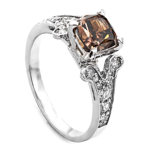 .. - luxusní prsten s diamanty, zlato 585/1000, značeno platnou puncovní značkou, hrubá hmotnost 3,21 g
