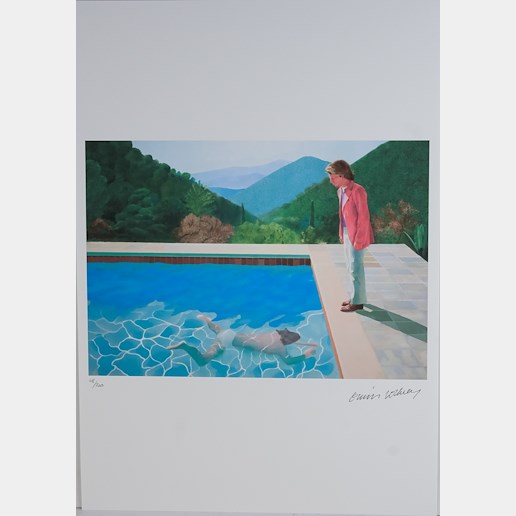 David Hockney - Pool with two figures