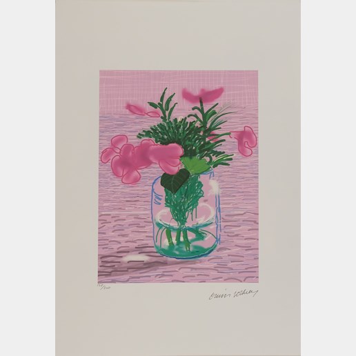 David Hockney - Pink Flowers