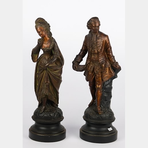 značeno - Párové sochy - Mladý šlechtic a šlechtična