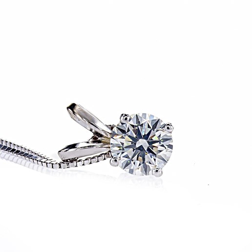 .. - Luxusní náhrdelník s přívěskem 0,63 ct Diamantem, zlato 585/1000, hrubá hmotnost 1,55g