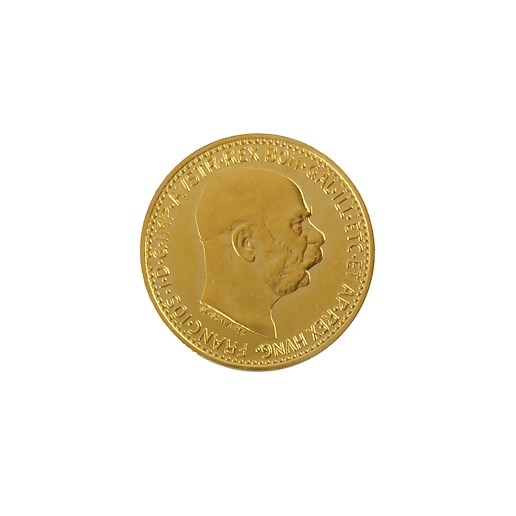 .. - Rakousko Uhersko zlatá 10 Koruna 1912 pokračující ražba ve Vídni, zlato 900/1000, hrubá hmotnost mince 3,387 g