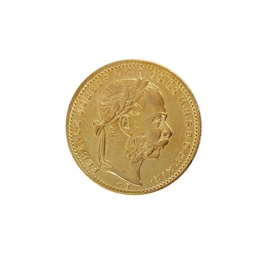 .. - Rakousko Uhersko zlatý 8 zlatník / 20 frank 1881 KB Kremnica, zlato 900/1000, hrubá hmotnost mince 6,45 g