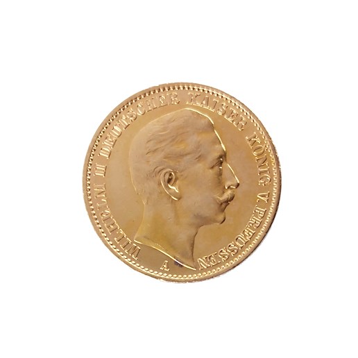 .. - Zlatá 20 Marka 1911 A císař Vilém II. RL, zlato 900/1000, hmotnost hrubá 7,965 g