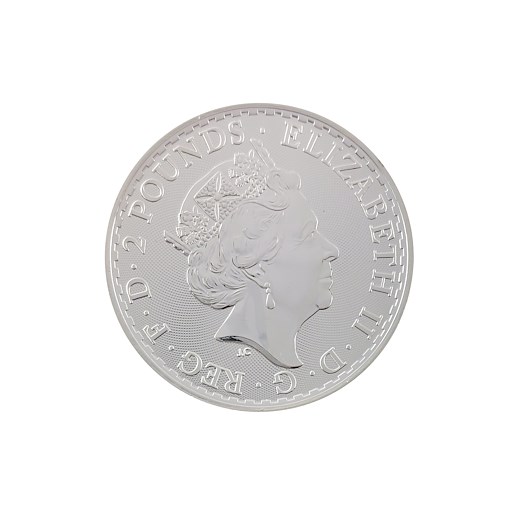 .. - Stříbrná mince Britannia 1 oz 2021, královna Alžběta II., stříbro 999/1000, hrubá hmotnost 31,1 g