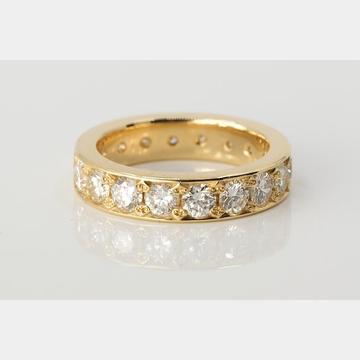 .. - Prsten s diamanty MEMORY, zlato 585/1000, hrubá hmotnost 7,10 g