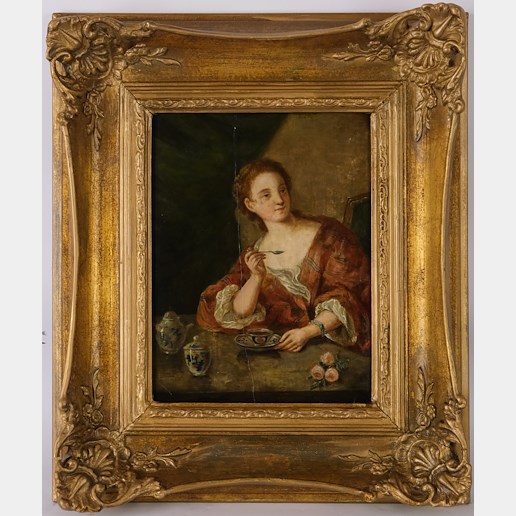 středoevropský malíř 1. poloviny 19. století - Odpolední čaj