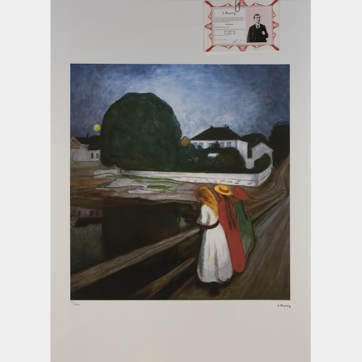 Edvard Munch - Dívky u zábradlí