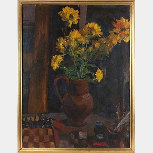 Oldřich Oplt - Žluté květy ve džbánku