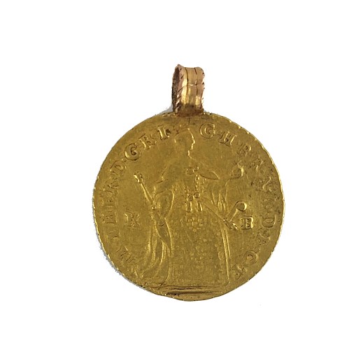 .. - Habsburkové Zlatý 1 dukát Marie Terezie 1753 Kremnica, závěs