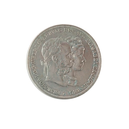 .. - Stříbro Rakousko Uhersko 2 zlatník 1879 Stříbrná svatba císařského páru