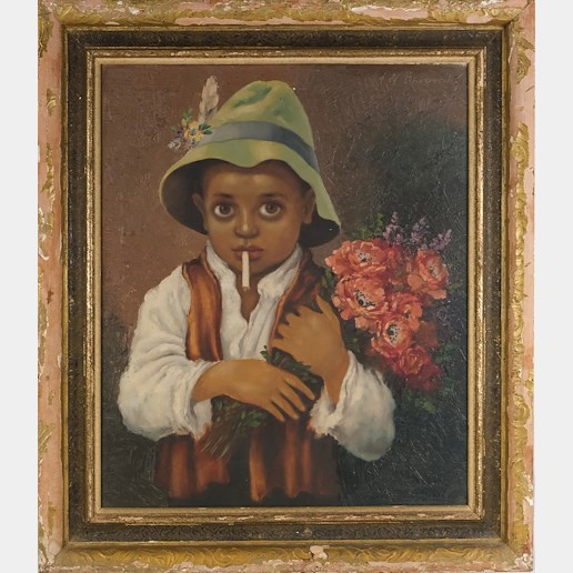 Josef M. Černovický - Chlapec s květy a cigaretou