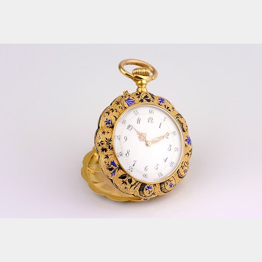 neznačeno - Dámské dvouplášťové hodinky, zlato 750/1000, hrubá hmotnost 30,35 g