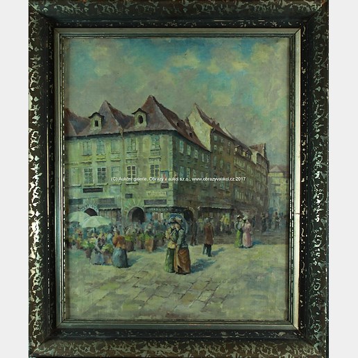 český malíř kolem roku 1900 - Staropražský trh