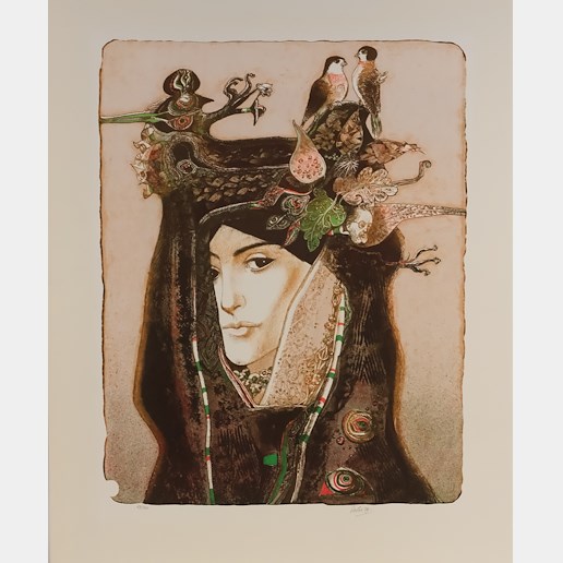 Josef Liesler - Dívka s ptáčky