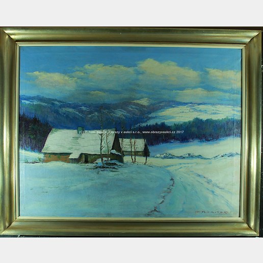 Gustav Reiter - Chaloupky v zimě
