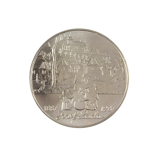 Mince - Stříbro 500 Kčs Sté výročí narození Josefa Lady 1987