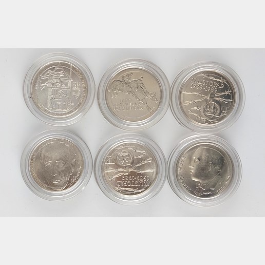 Mince - Stříbro konvolut 6 investičních mincí Československo