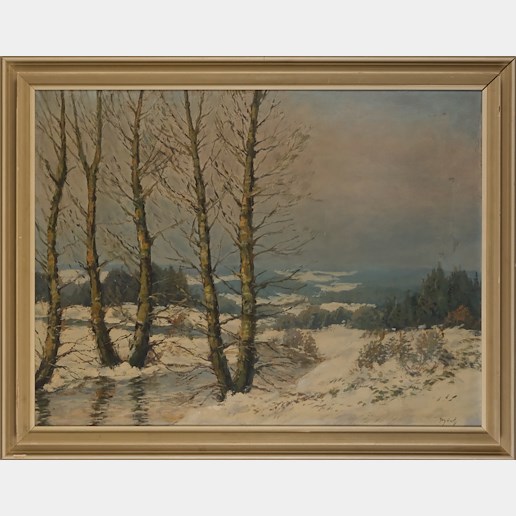 Josef Hart - Pohled do zimní krajiny