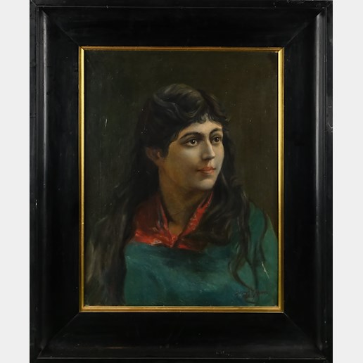 Joseph Grassi - Portrét černovlásky